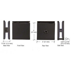 Matte Black Floor Bracket H60-B